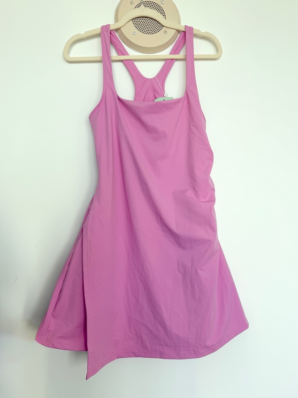 Pink Racerback Athletic Dress with Shorts under